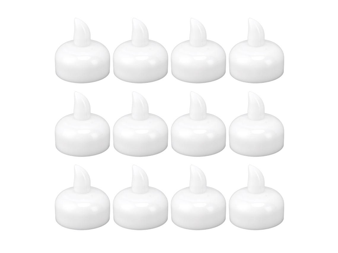 Rebe-12 Velas Led Sin Fuego Flotantes Submeribles Luces Amarillas Para Bodas Fiestas Piscinas Festivales