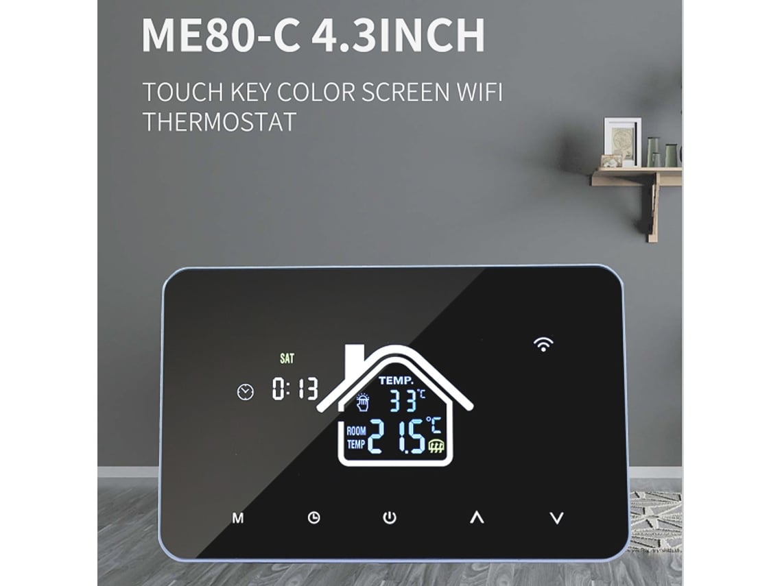 Termostato Inteligente Wifi, Control De Temperatura, Pantalla Táctil, Programable, Compatible Con Alexa