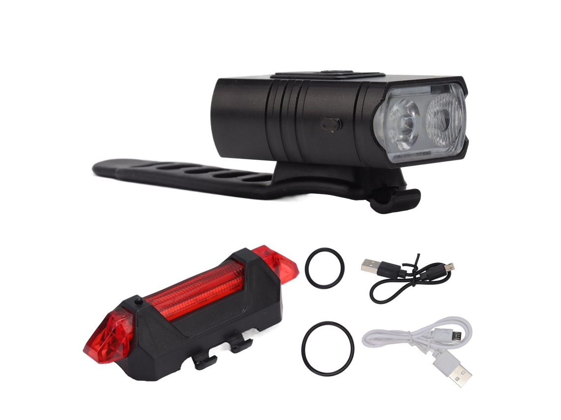 Bj-kit De Luzes Led Para Bicicleta: Luz Dianteira E Traseira, Carregamento Usb, Para Passeios Ao Ar Livre