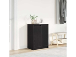 Zapatero | Armario Zapatero De Madera De Roble Negro 57x34x76 Cm