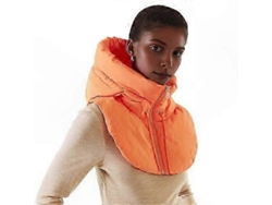 Chaleco Sin Mangas Con Capucha Para Mujer Invierno Abrigo Cierre Cremallera Relleno Calient M Naranja