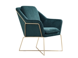Sillón de diseño Selena - Verde esmeralda con estructura dorada IVOL