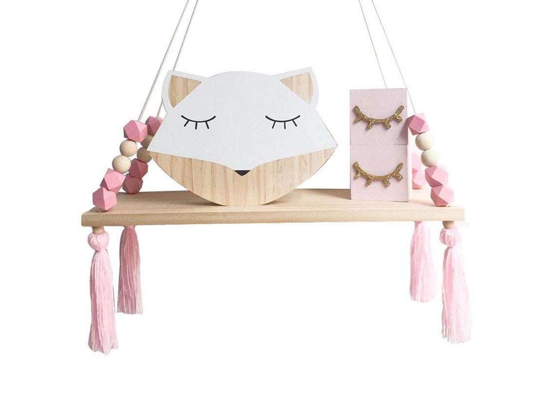 Estante de pared para dormitorios infantiles con temática de princesas