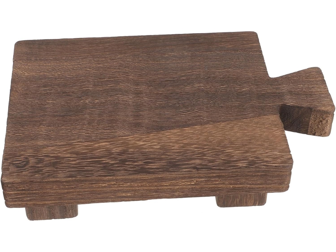 Estantería Madera Bandeja Elegante Funcional Práctico Espacio Almacenamiento Accesorios Soporte Decorativo