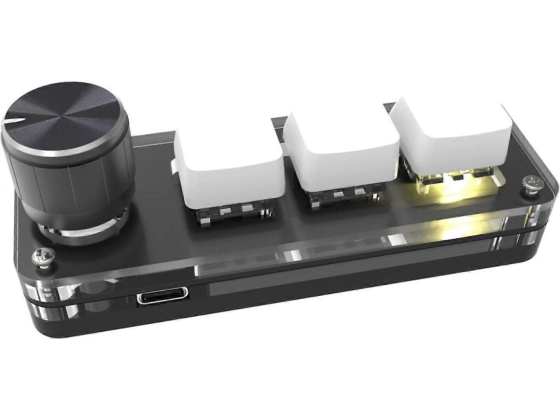 Teclado mecánico pequeño para juegos de 3 teclas, con botones personalizados, función de copiar y pegar, programación, mini teclado mecánico Everley891