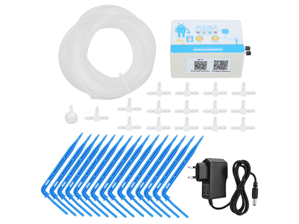Temporizador de riego con control remoto por Wi-Fi vía teléfono, enchufe UE, 110-240 V