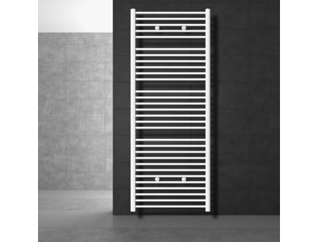Radiador toallero de baño 750x1800 mm calefactor curvado blanco conexión lateral LUXEBATH