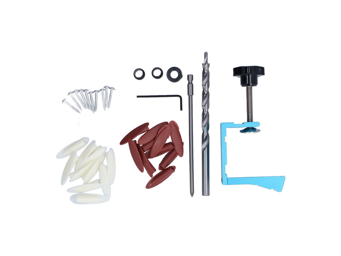 Kit De Plantilla Para Agujeros En Ángulo De 15° En Aleación De Aluminio Para Carpintería, Color Azul.