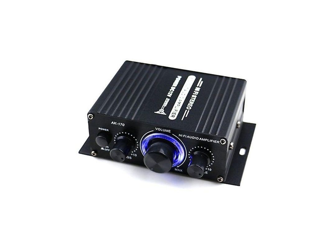 Mini Amplificador De Audio Digital Ak170 De 12 V Y 20 W + 20 W Para Altavoces De 2 Canales Con Ajuste De Graves Y Agudos.