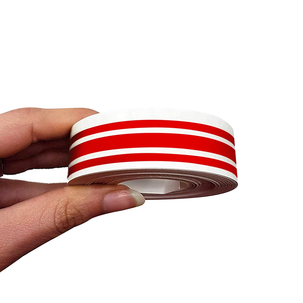Tiras adhesivas para coche, 3 tiras, color rojo, 16 mm x 10 m, 4 unidades, Quattroerre.it