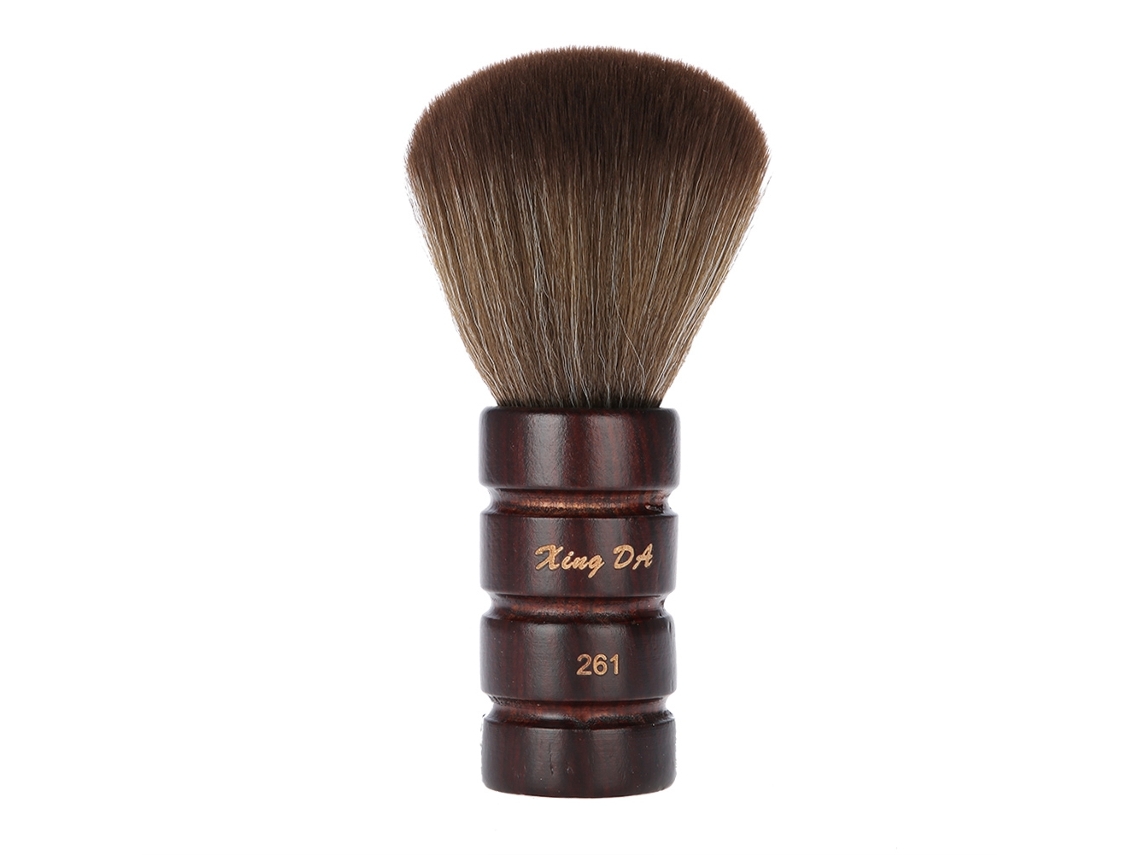 Escova de cabelo macia 2026 para espanar o pescoço, ideal para corte, penteado, modelagem e limpeza de cabelos, na cor marrom.