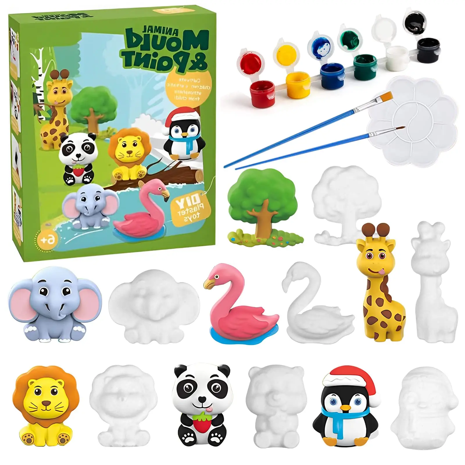 Kit De Arte Y Manualidades Para Niños (animales) - Kit De Herramientas Para Pintar