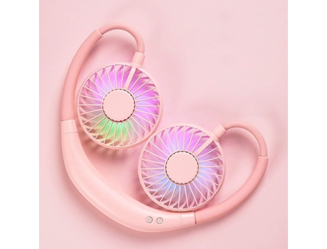 Mini Ventilador Iluminado Portátil USB Silencioso Recargable Velocidad