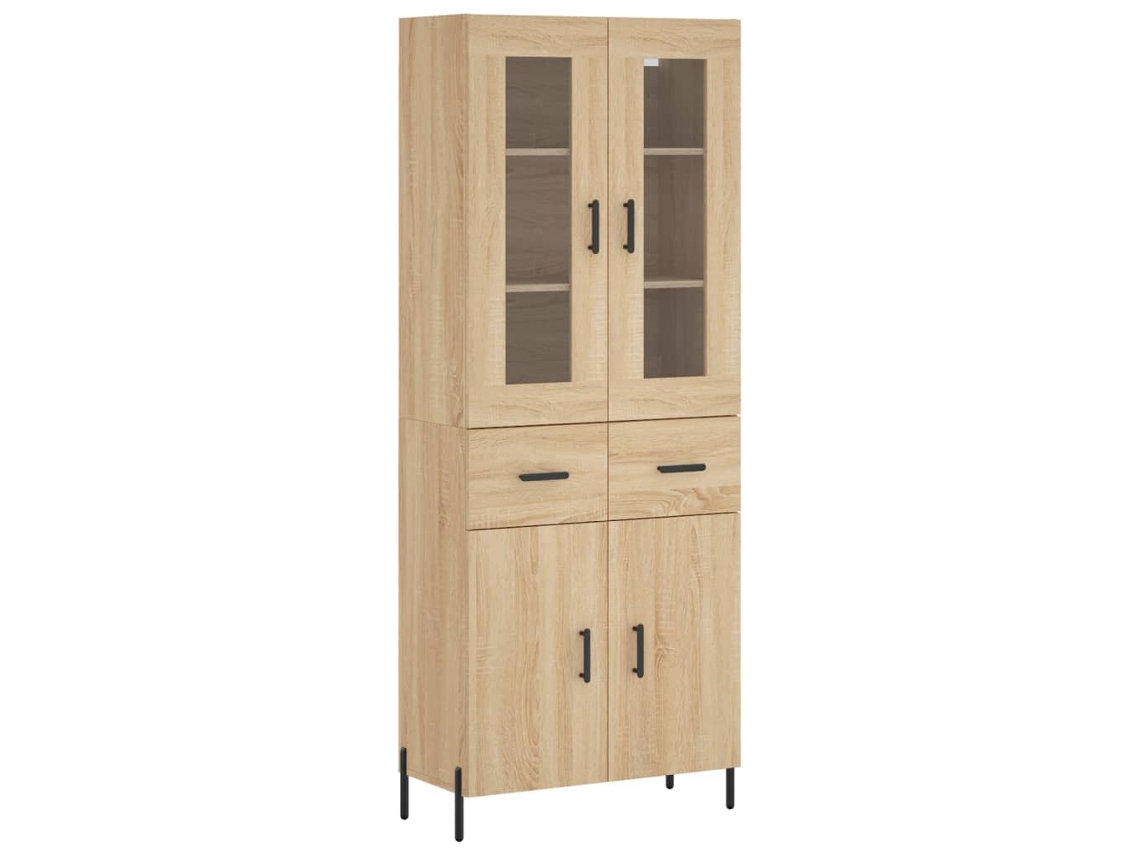 Maison Exclusive - Aparador Alto Madera Contrachapada Color Roble 69,5x34x180 Cm