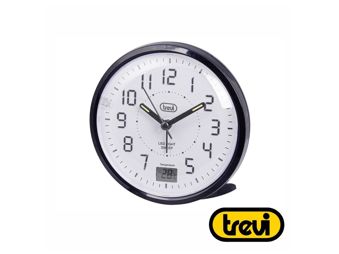 Reloj despertador analógico con pantalla de temperatura Trevi