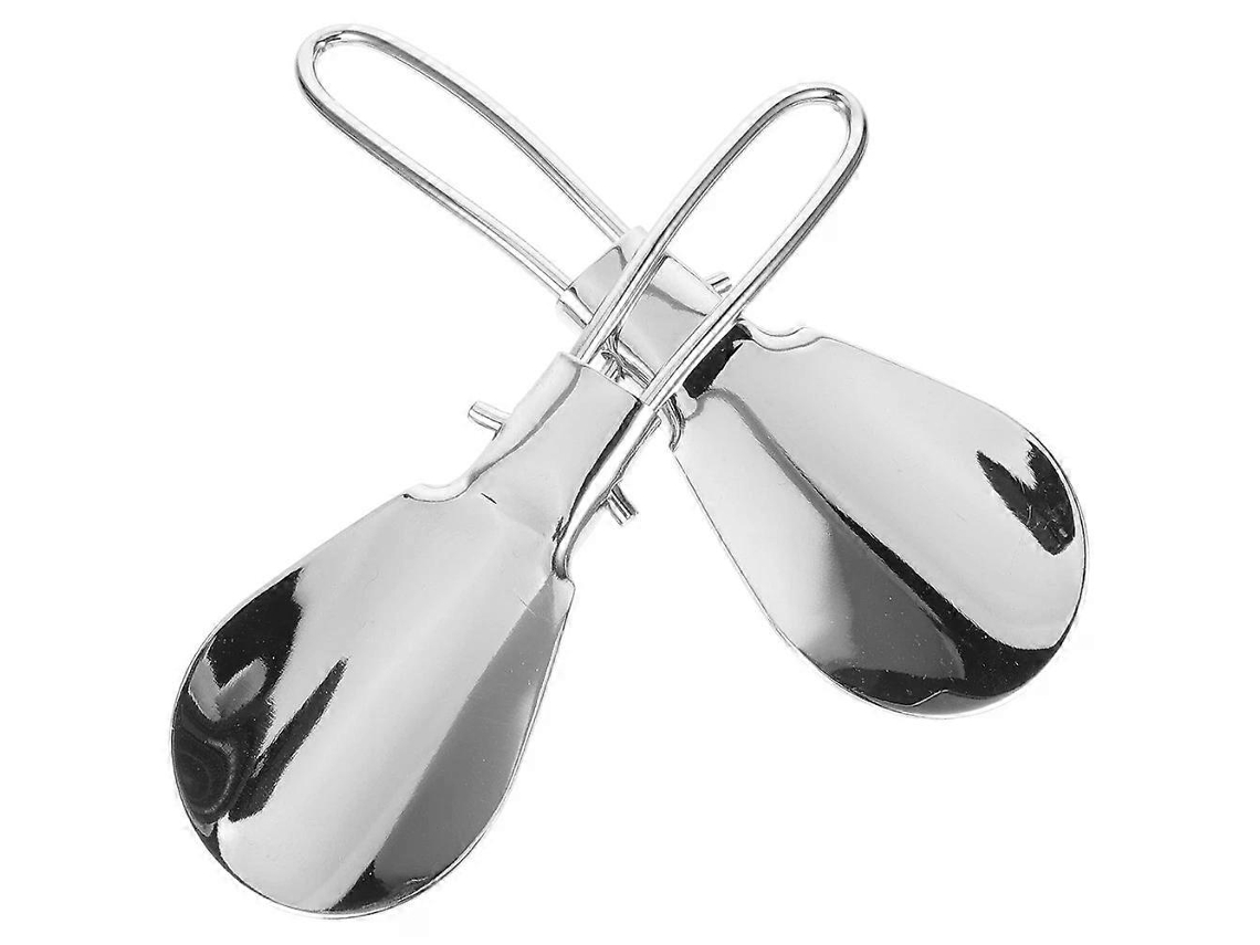 Calzador, 2 unidades, de metal, portátil, con mango largo, ideal para personas mayores y para viajes.