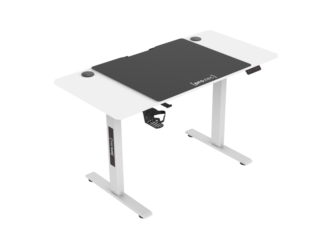 Escritorio ajustable en altura Stryn con ruedas 72-117 x 120 x 60 cm - Blanco PRO.TEC