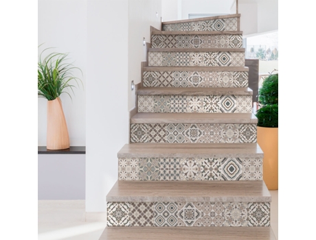Papel de Pared Stickers Escaleras Tiles Lisa Marie X 2 AMBIANCE STICKER