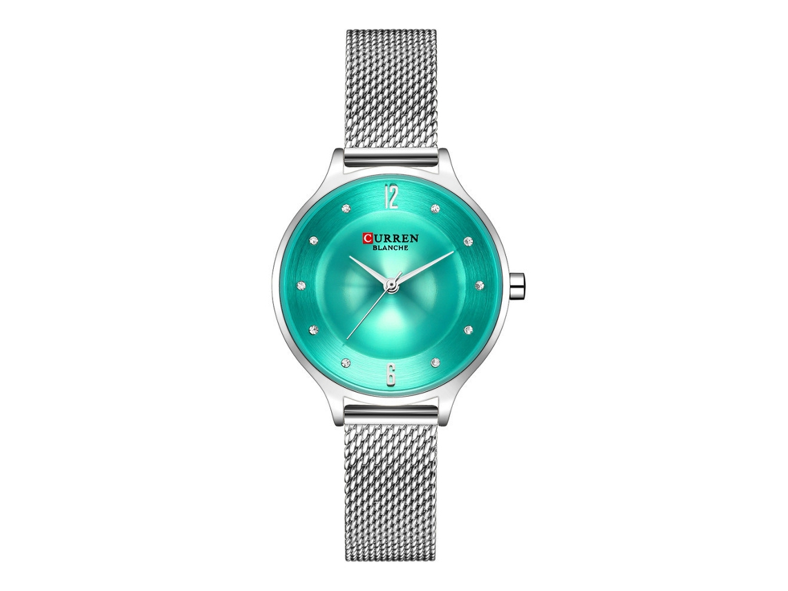 Reloj De Cuarzo De Malla Milanesa Informal Para Mujer, Reloj Delgado
