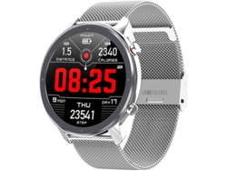 Reloj inteligente 1.3 con pantalla personalizada, ECG, frecuencia cardíaca, podómetro, calorías, monitorización de actividad física, IP68, iOS y Android (plata)