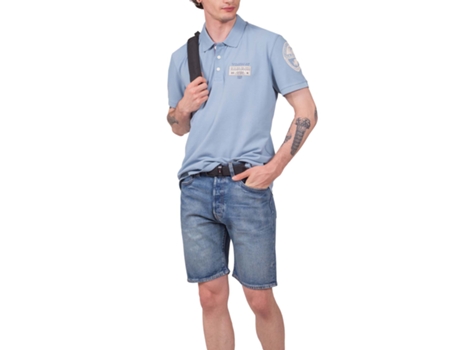 Polo de Hombre NAPAPIJRI Algodón Azul (M)
