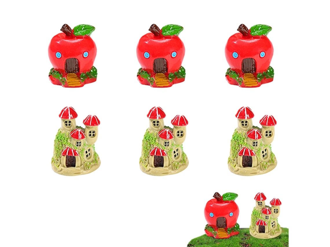 10 Uds. Casa de árbol suculenta micropaisajismo accesorios para maceta decoración de pasteles de escritorio NEVEANCE