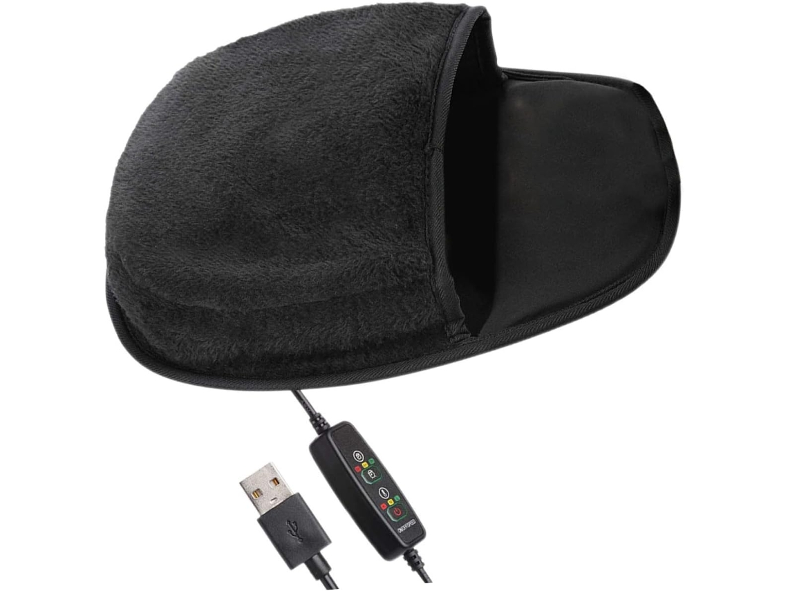 Alfombrilla De Ratón Usb Calefactable De Pvc Negro, Cómoda Y Antideslizante, Para Oficina.