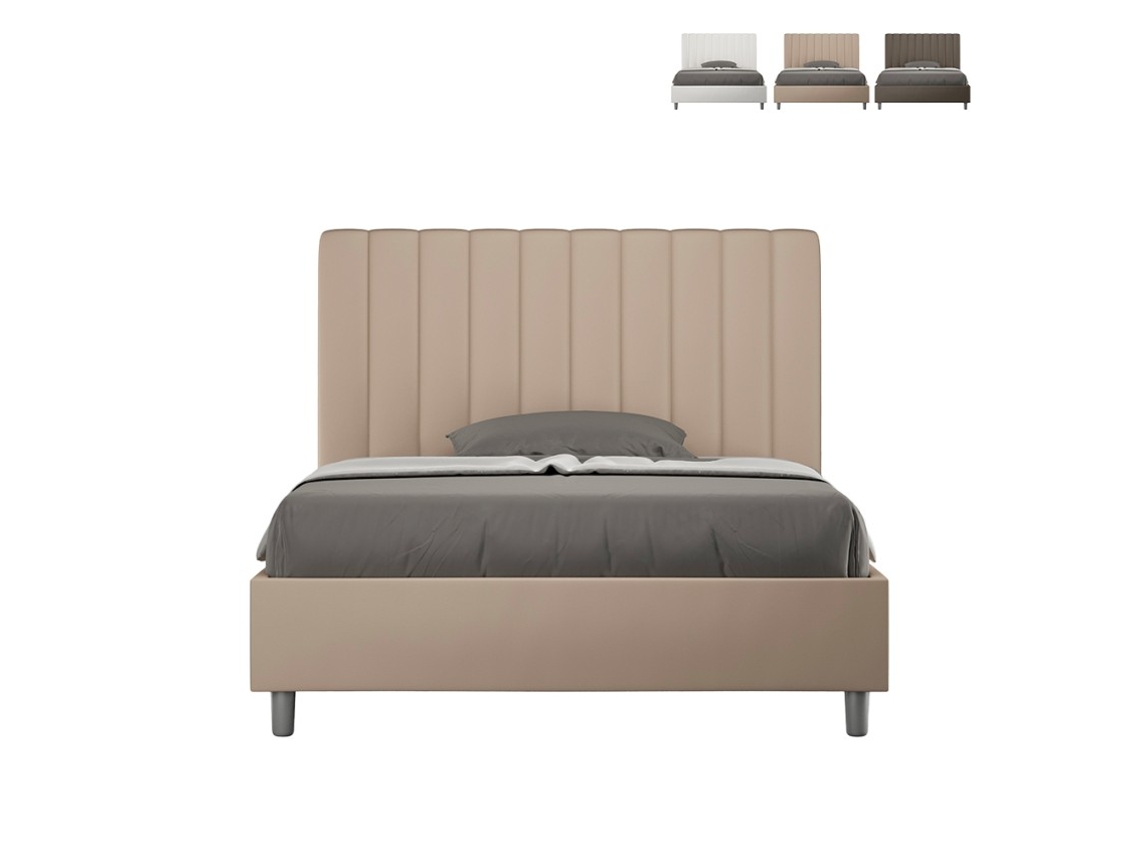 Cama francesa y medio contenedor 120x190 simil piel Agueda P