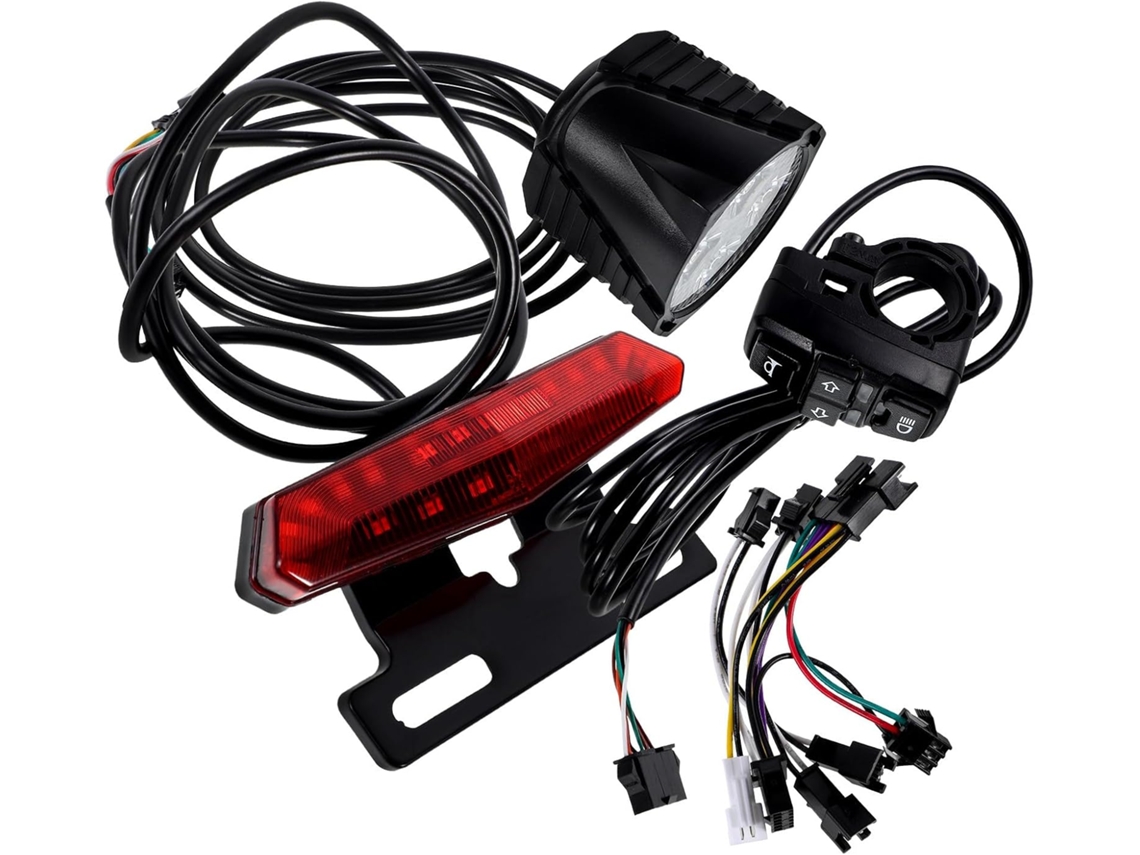Kit Completo De Iluminación Para Bicicleta Eléctrica Con Luz