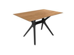 Mesa Rectangular Interior 120x80 Negro - Roble Natural Vela M Resol
