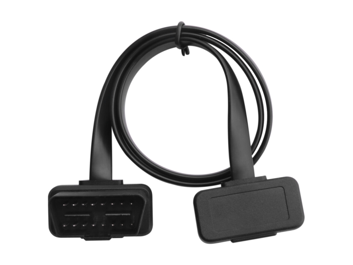 Conector De Cable De Extensión De Diagnóstico Plano Obd2 De 16 Pines Macho A Hembra Para Coche