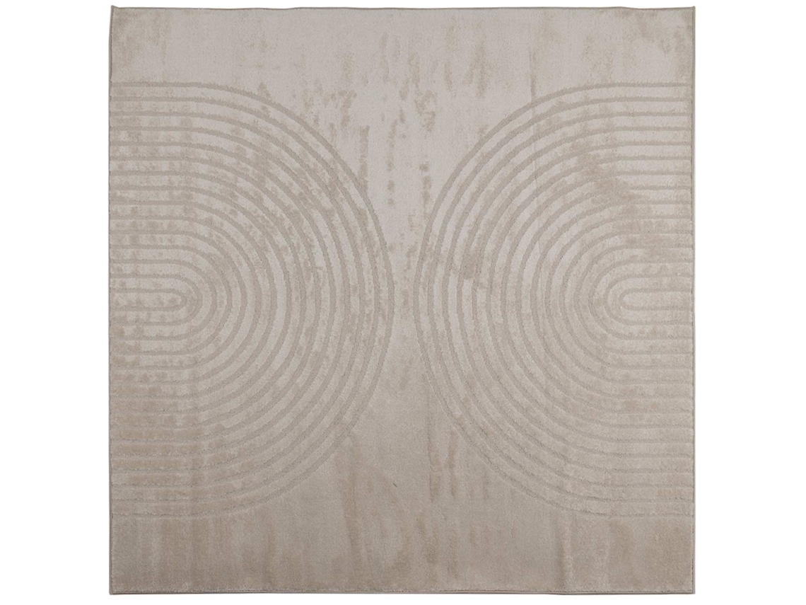 Vidaxl Alfombras De Área Cuadrado Galati Beige 240 X 240 Cm Poliéster