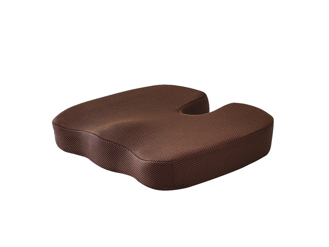 Cojín Para Silla De Gel De Espuma Viscoelástica Transpirable Para Silla De Oficina, Alivia El Dolor De Coxis, Marrón Gertiz
