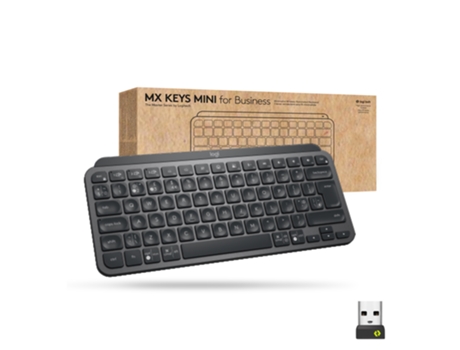 Teclado LOGITECH Mx Keys Mini For Business (Inalámbrico - Inglés - Gris)