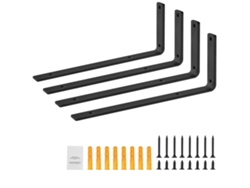 Juego de 4 soportes para estantes Succebuy - Soportes flotantes resistentes para estantes