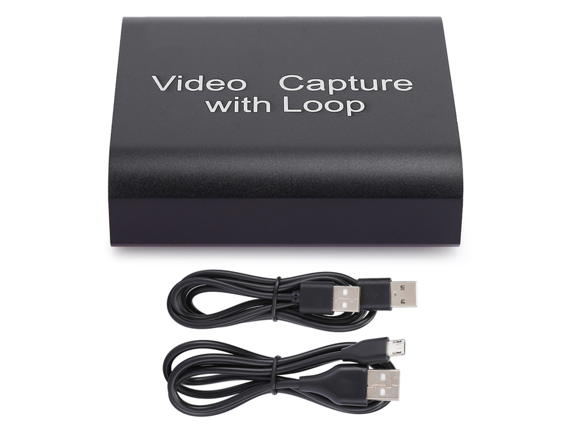 Tarjeta De Captura Hdmi Con Salida Usb 2.0 Para Transmisión Y Grabación En Tiempo Real A 1080p - Negra