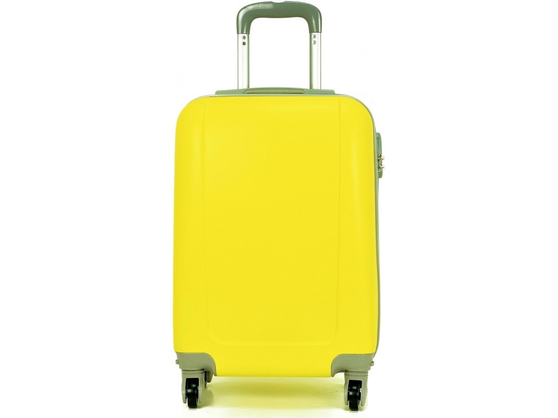 Maleta Equipaje De Mano Cabina Trolley Viajar En Avión Viaje 4 Ruedas 360º Giratorias. (Amarillo) COSHANO