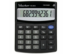Calculadora de plástico negra Vector Vc 810
