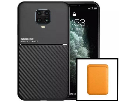 Kit Funda Magnetic Lux y Magnetic Wallet Naranja Xiaomi Redmi Note 10 Lite PHONECARE Negro
