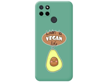 Carcasa Realme C21Y / C25Y TUMUNDOSMARTPHONE Silicona Líquida Dibujos Verde