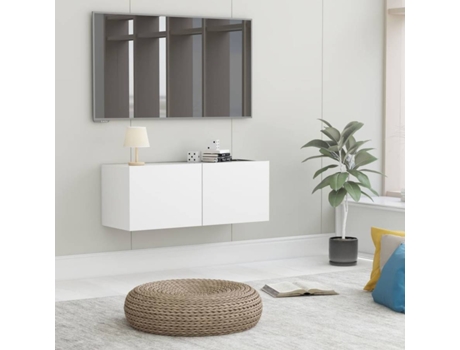 Mueble para la televisión VIDAXL Blanco Madera contrachapada (80x30x30 cm)