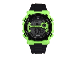 Reloj Casual Deportivo Para Hombres Estudiantes Con Correa De Silicona Impermeable Verde