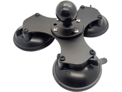 Soporte ajustable con triple ventosa esférica para celulares y GPS, superficies lisas, fácil instalación Gokoco