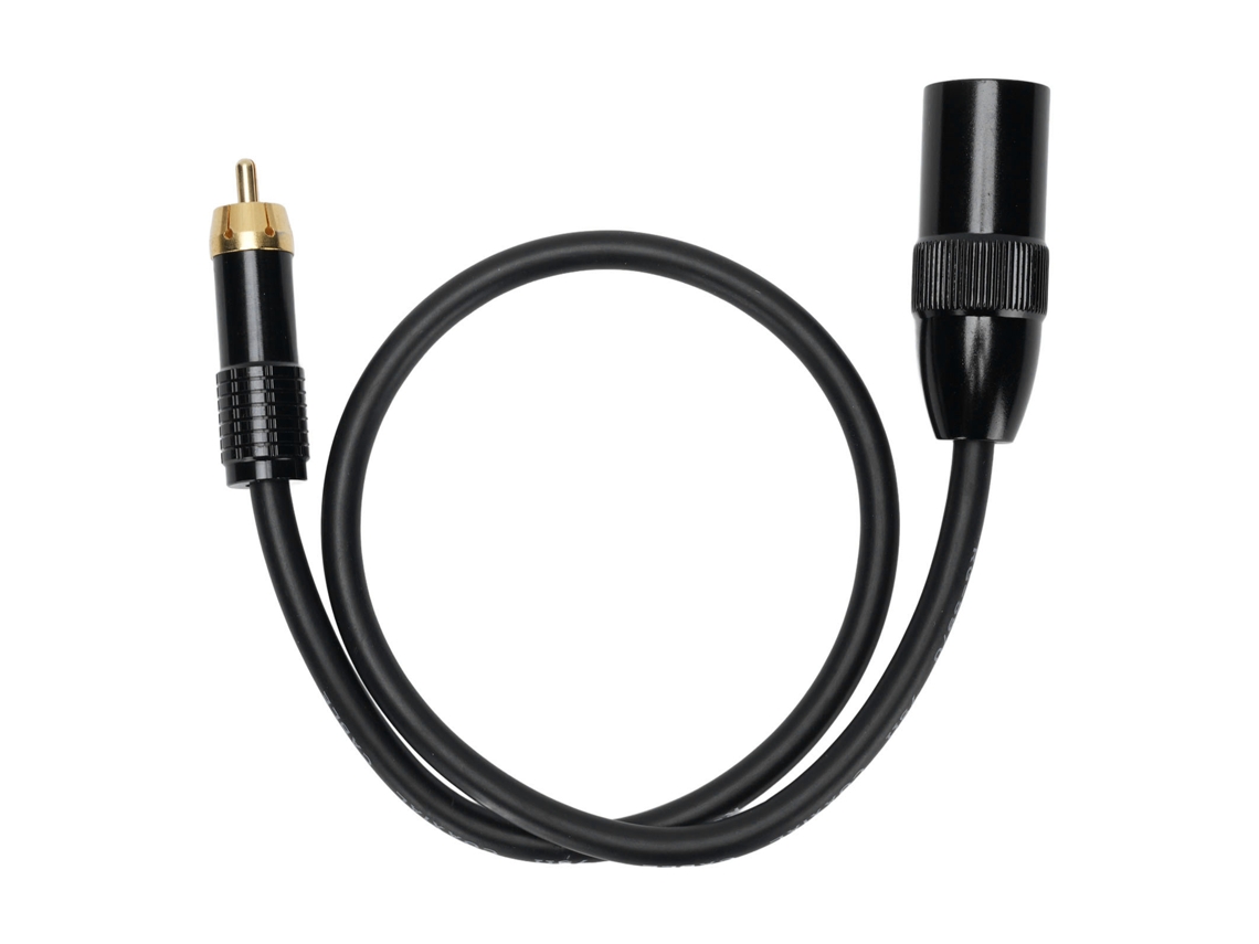 Cable Xlr Macho De 3 Pines A Conector Av De 0,5 M Con Núcleo De Cobre Chapado En Oro