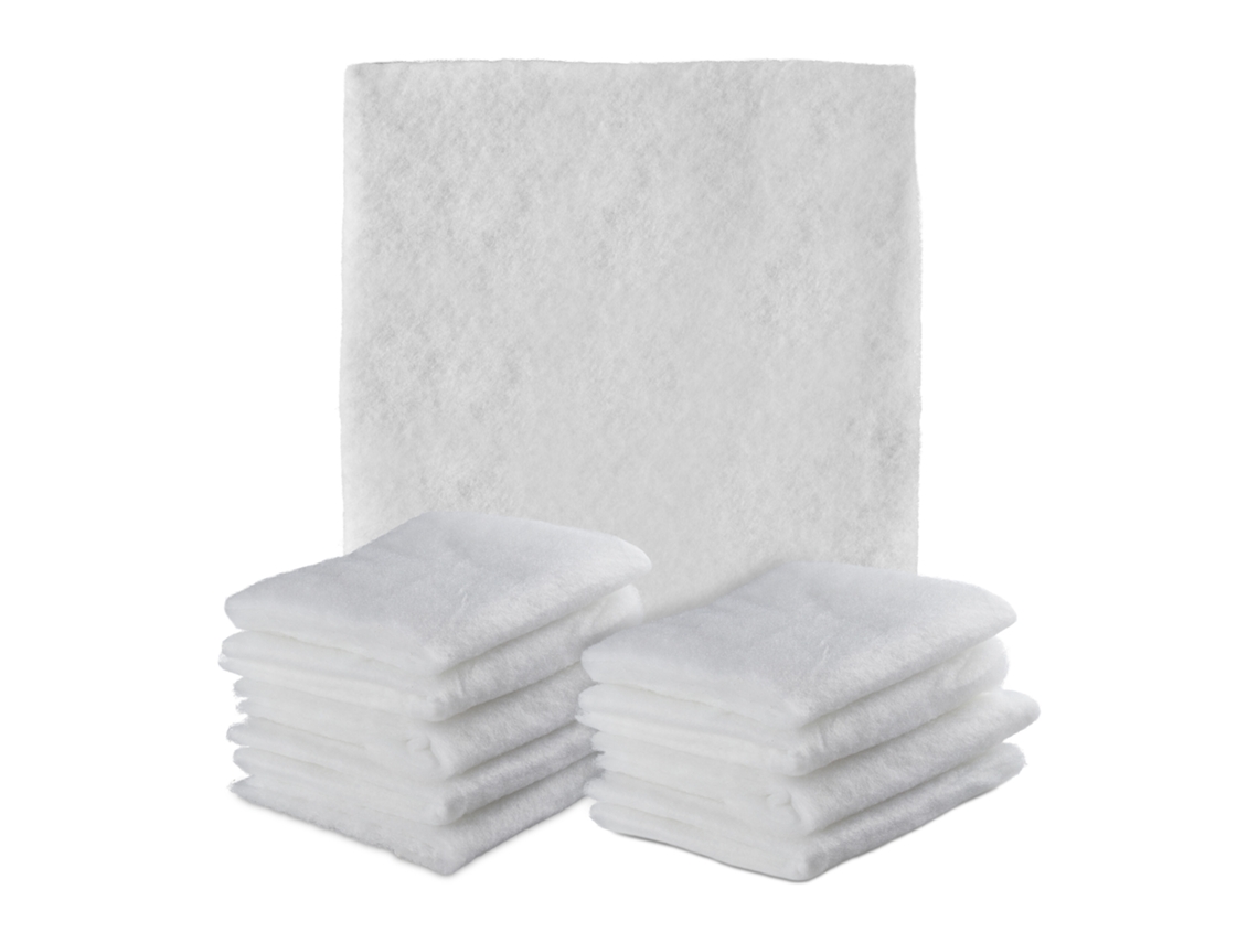 Relaxdays Filtros De Campana Extractora, Pack De 10, 57x47 Cm, Cortables A Medida, Antigrasa, Tela De Poliéster, Blanco