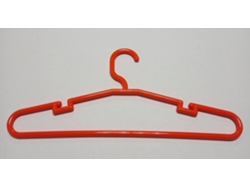 x25 Perchas de Plástico Naranja, Paquete de Perchas de Plástico Estándar de 42cm para Adultos, Duraderas y Delgadas TODO HOGAR