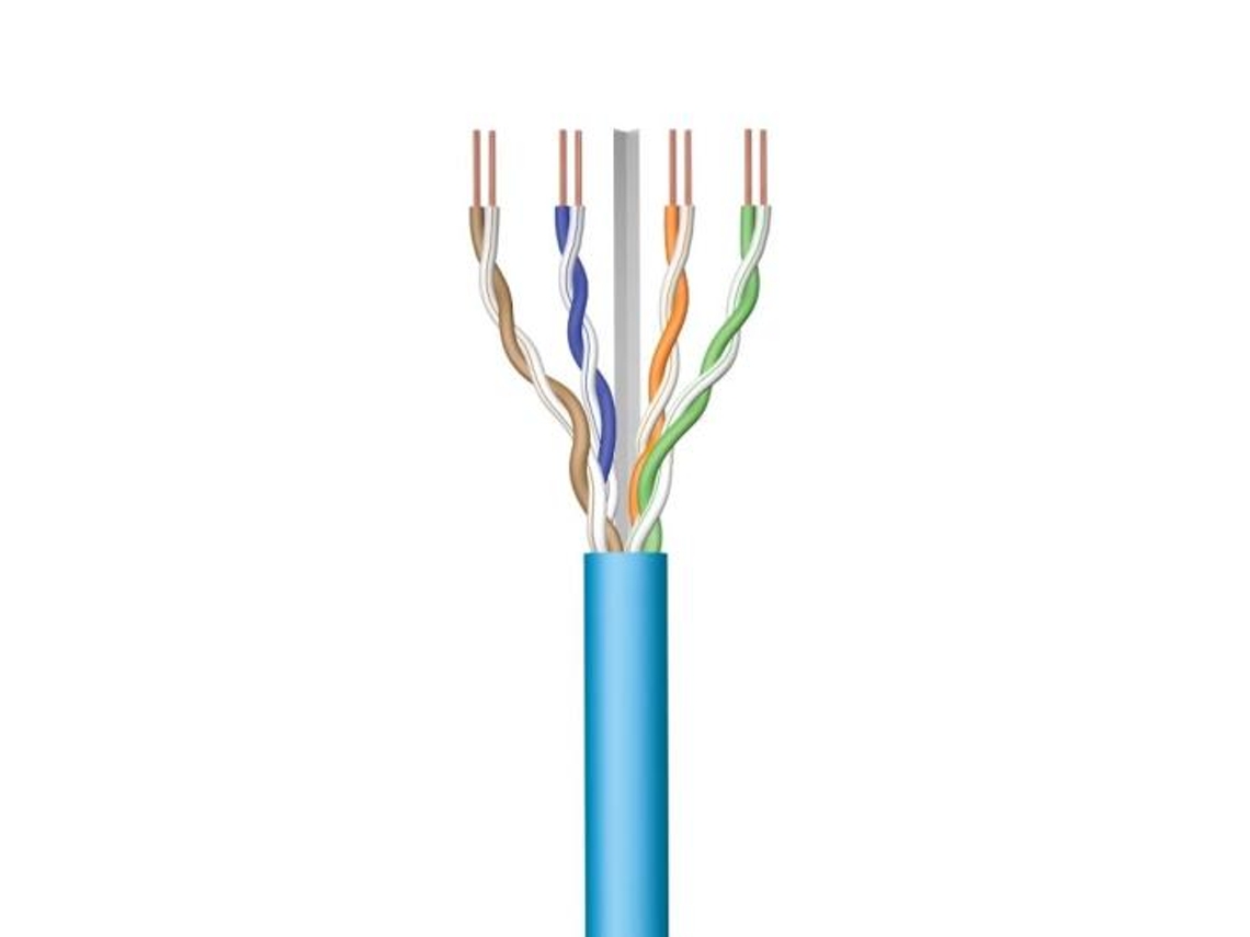 Cable en espiral rojo Cat6a U/utp, lszh, 305 m Ewent