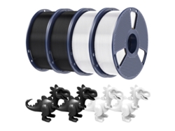 Filamento de impresión 3D, 4 kg en total, PLA biodegradable, PLA seda 2bk 2wt OEM