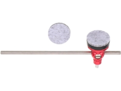 Pedal De Bumbo Em Metal Vermelho Com Pele De Feltro, Acessório Versátil Para Bateria.