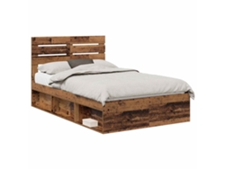 Maison Exclusive - Estructura De Cama Con Cabecera Madera Vieja 120 X 200 Cm